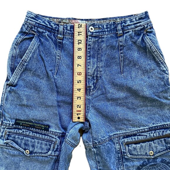 Bugle Boy Special Forces Cargo Jeans Light Wash Denim Vintage 90s 32" Waist - Picture 4 of 9